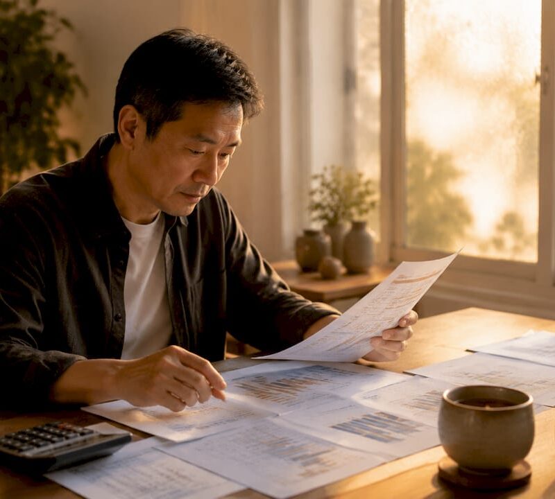 Man reviewing rental property valuation reports