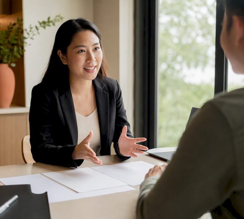 Property agent arranging commission documents