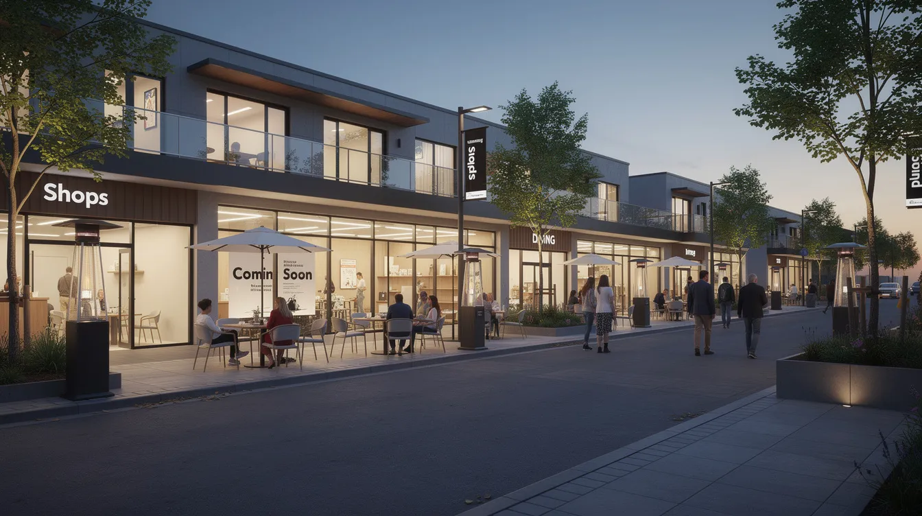 The image depicts an early-stage commercial activation in the Marina South precinct, showcasing outdoor dining areas filled with pedestrians enjoying the vibrant atmosphere amidst new developments. This scene highlights the potential of the Marina Gardens Lane site as a community-centric district, fostering interaction and engagement in the heart of Singapore's central business district.