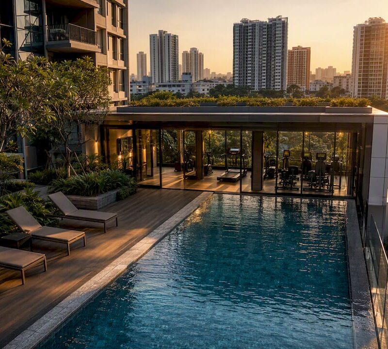 Singapore condominium pool and shared facilities