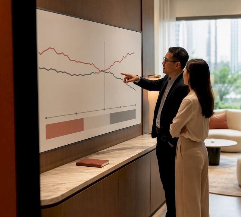 Borrower reviewing SORA and SIBOR rate paths
