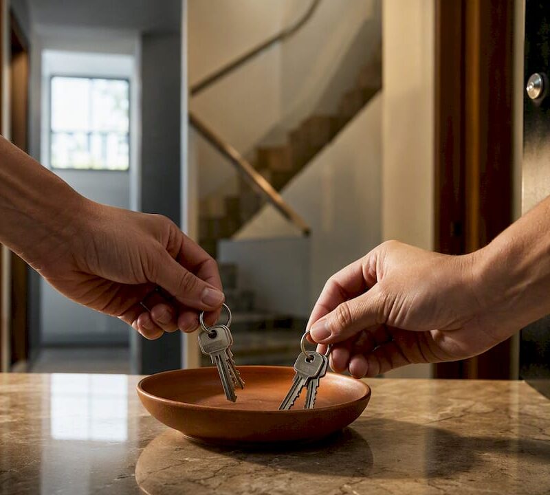 Two home key sets at property completion
