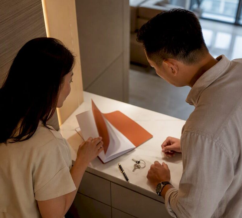 Landlord reviewing Singapore tenancy agreement